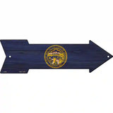 Nebraska State Flag Novelty Metal Arrow Sign 23" x 7" (LA)