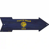 Oregon State Flag Novelty Metal Arrow Sign 23" x 7" (LA)