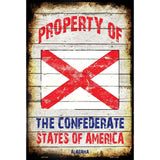 Property Of Alabama Metal Novelty Parking Sign 12" x 18" (LGP)