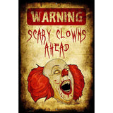 Scary Clowns Metal Novelty Parking Sign 12" x 18" (LGP)