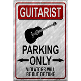 Guitarist Parking Metal Novelty Parking Sign 12" x 18" (LGP)
