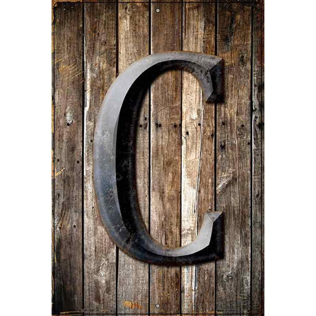 Letter C Metal Novelty Parking Sign 12" x 18" (LGP)