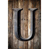 Letter U Metal Novelty Parking Sign 12" x 18" (LGP)