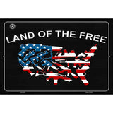 Land Of The Free Metal Novelty Parking Sign 12" x 18" (LGP)