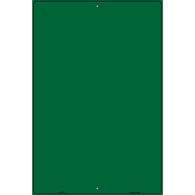Solid Green Metal Novelty Parking Sign 12" x 18" (LGP)