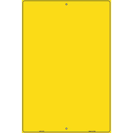 Solid Yellow Metal Novelty Parking Sign 12" x 18" (LGP)