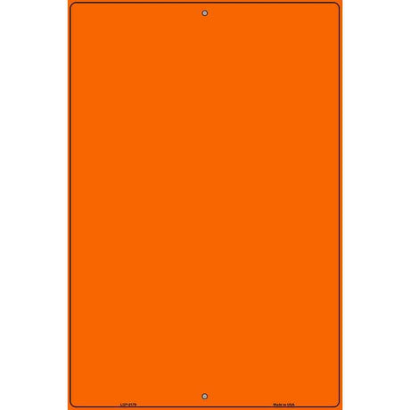 Solid Orange Metal Novelty Parking Sign 12" x 18" (LGP)