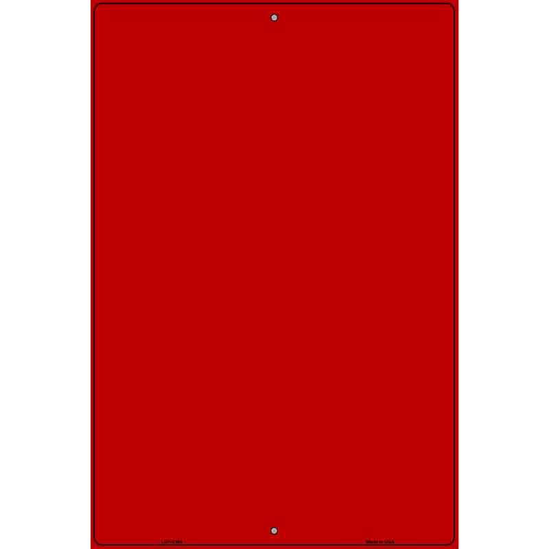 Solid Red Metal Novelty Parking Sign 12" x 18" (LGP)