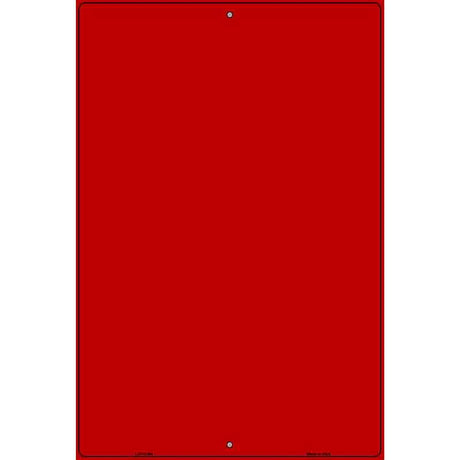 Solid Red Metal Novelty Parking Sign 12" x 18" (LGP)