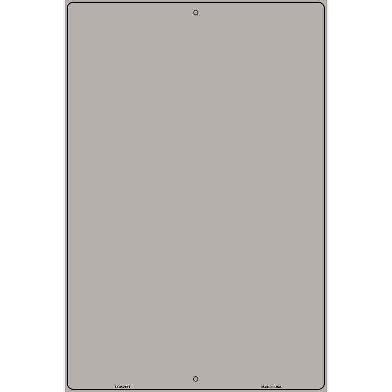 Solid Grey Metal Novelty Parking Sign 12" x 18" (LGP)