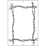 Black Barbed Wire Border Metal Novelty Parking Sign 12" x 18" (LGP)