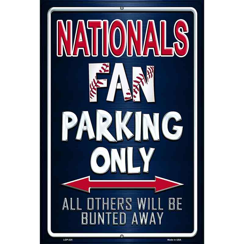 Nationals Metal Novelty Parking Sign 12" x 18" (LGP)