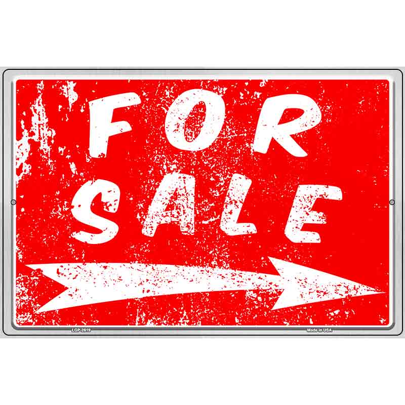 For Sale to the Right Novelty Metal Parking Sign 12" x 18" Sign (LGP)