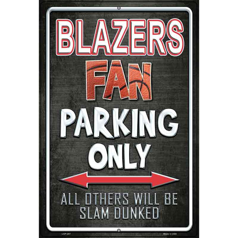 Trail Blazers Metal Novelty Parking Sign 12" x 18" (LGP)
