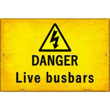 Danger Live Busbars Novelty Metal Parking Sign 12" x 18" (LGP)