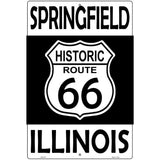 Springfield Illinois Historic Route 66 Novelty Metal Parking Sign 12" x 18" (LGP)