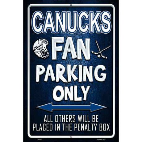 Canucks Metal Novelty Parking Sign 12" x 18" (LGP)