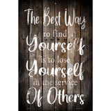 Lose Yourself To Find Yourself Novelty Metal Parking Sign 12" x 18" Sign (LGP)