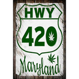 HWY 420 Maryland Novelty Metal Parking Sign 12" x 18" (LGP)
