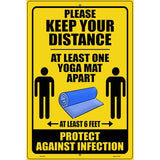 One Yoga Mat Apart Novelty Metal Parking Sign 12" x 18" (LGP)