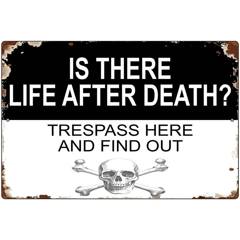 Life After Death Metal Novelty Large Parking Sign LGP-4475