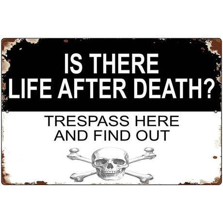 Life After Death Metal Novelty Large Parking Sign LGP-4475