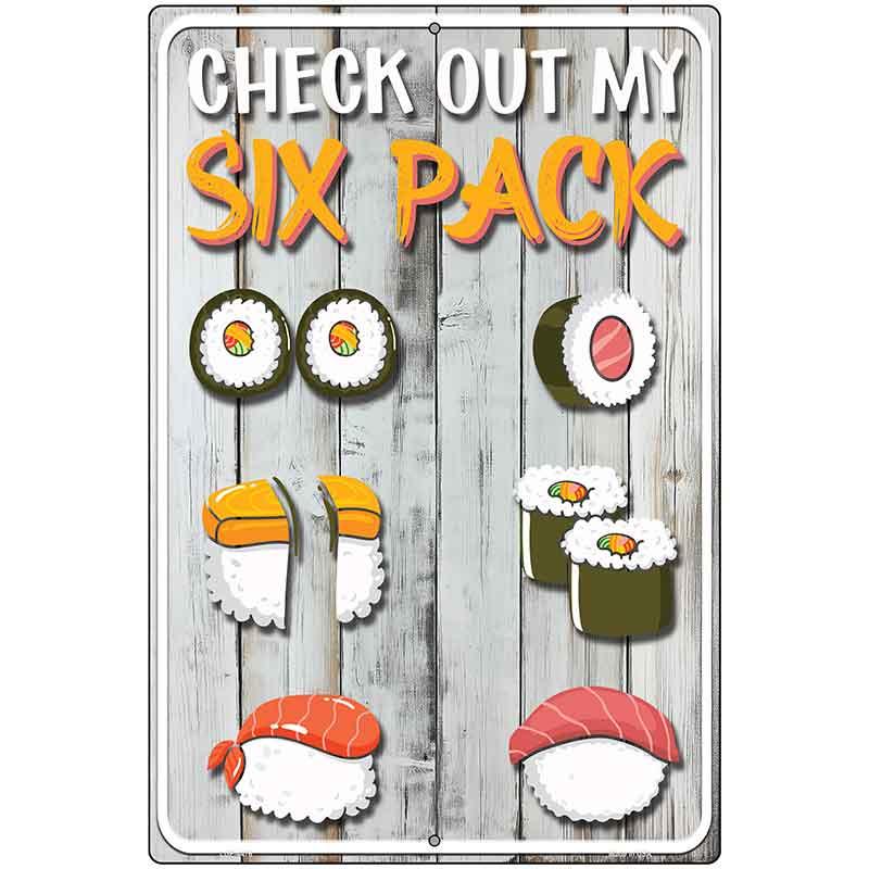 Check Out My Six Pack Metal Novelty Parking Sign P-4476 12" x 18" Sign (LGP)