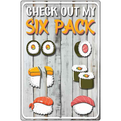 Check Out My Six Pack Metal Novelty Parking Sign P-4476 12" x 18" Sign (LGP)