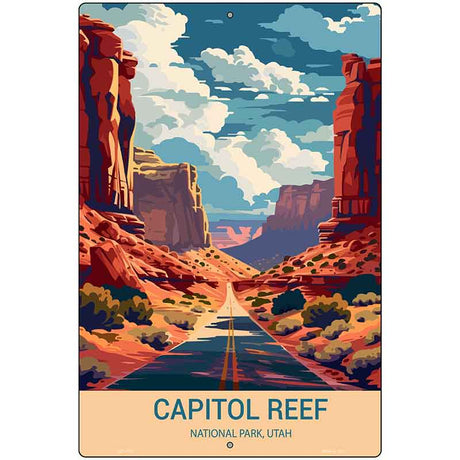 Capitol Reef Utah Metal Novelty Parking Sign P-4492