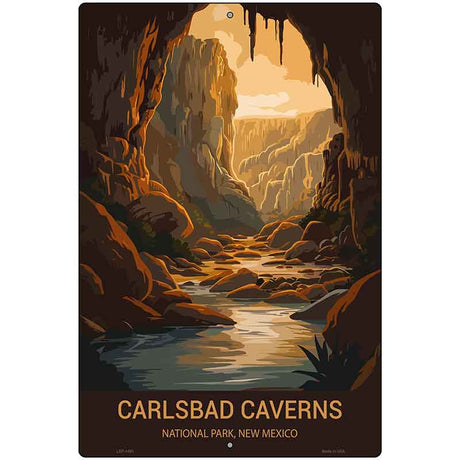 Carlsbad Caverns New Mexico Metal Novelty Parking Sign P-4493
