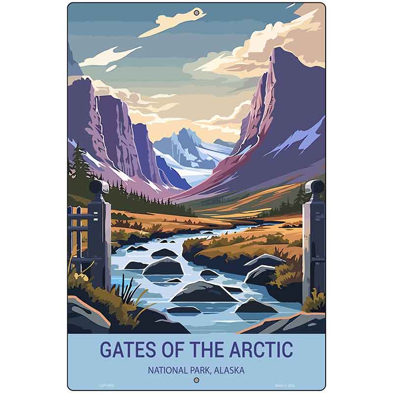 Gates of the Arctic Alaska Metal Novelty Parking Sign P-4502