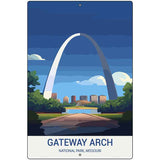 Gateway Arch Missouri Metal Novelty Parking Sign P-4503