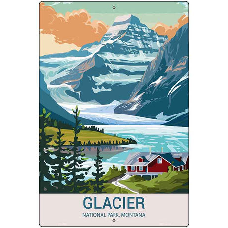 Glacier Montana Metal Novelty Parking Sign P-4505