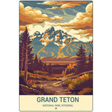 Grand Teton Wyoming Metal Novelty Parking Sign P-4507