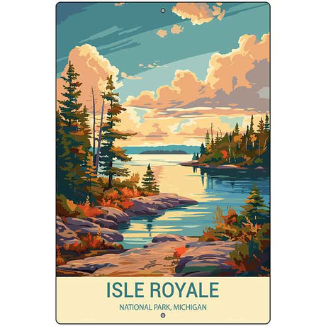 Isle Royale Michigan Metal Novelty Parking Sign P-4516