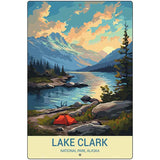 Lake Clark Alaska Metal Novelty Parking Sign P-4522