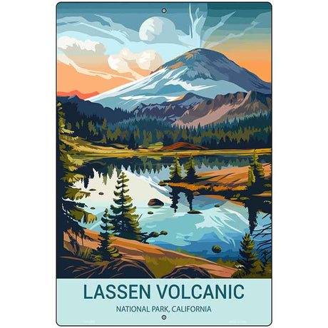 Lassen Volcanic California Metal Novelty Parking Sign P-4523