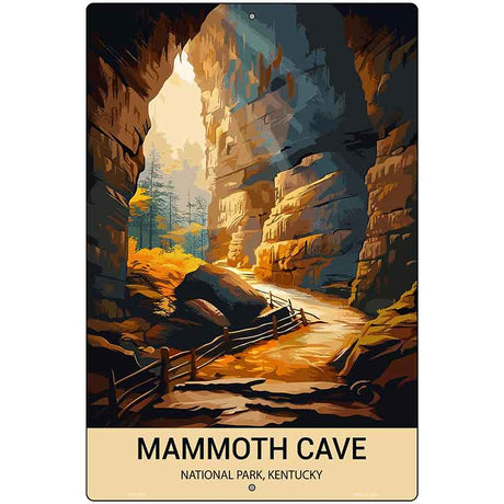 Mammoth Cave Kentucky Metal Novelty Parking Sign P-4524
