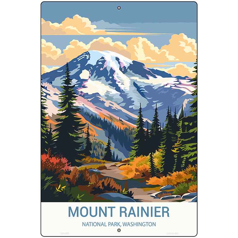 Mount Rainier Washington Metal Novelty Parking Sign P-4526