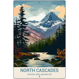 North Cascades Washington Metal Novelty Parking Sign P-4528