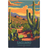 Saguaro Arizona Metal Novelty Parking Sign P-4533