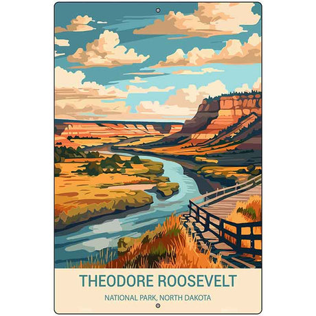Theodore Roosevelt ND Metal Novelty Parking Sign P-4537