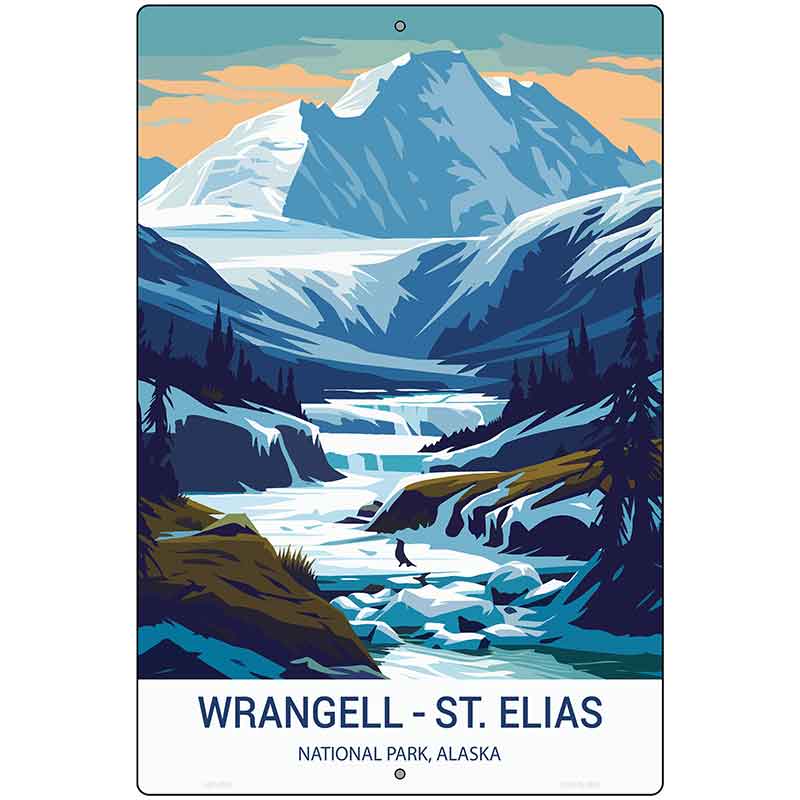 Wrangell - St Elias Alaska Metal Novelty Parking Sign P-4542