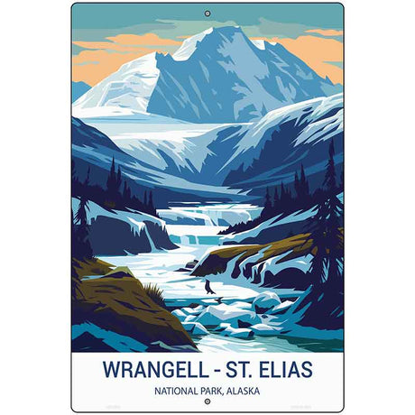 Wrangell - St Elias Alaska Metal Novelty Parking Sign P-4542