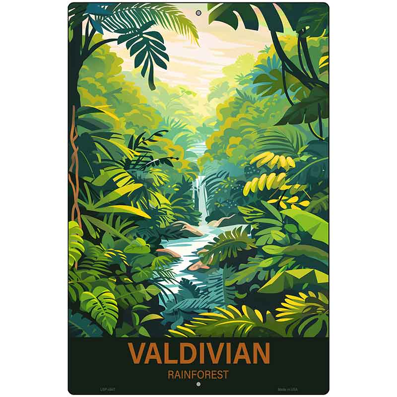 Valdivian Rainforest Metal Novelty Parking Sign P-4547
