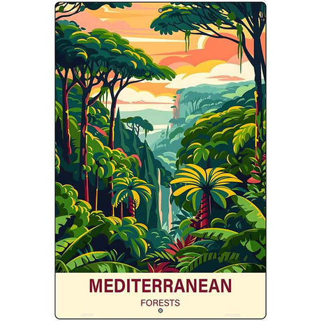 Mediterranean Forests Metal Novelty Parking Sign P-4548