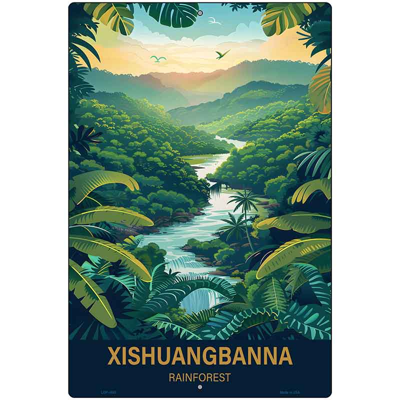Xishuangbanna Rainforest Metal Novelty Parking Sign P-4553