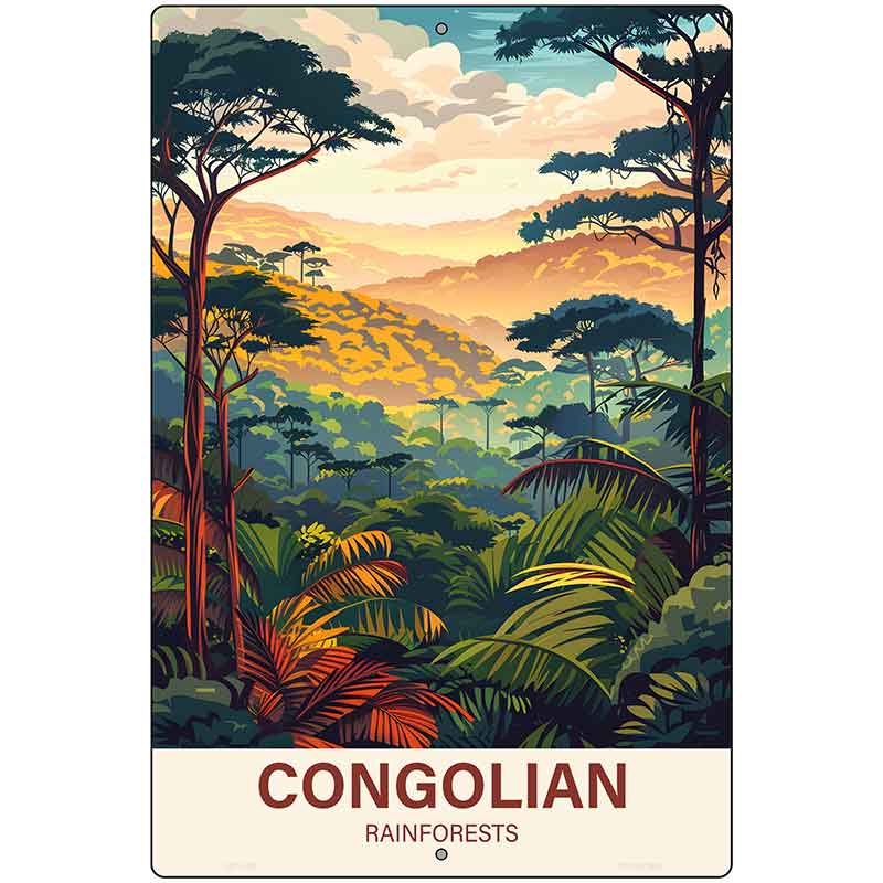 Congolian Rainforests Metal Novelty Parking Sign P-4557