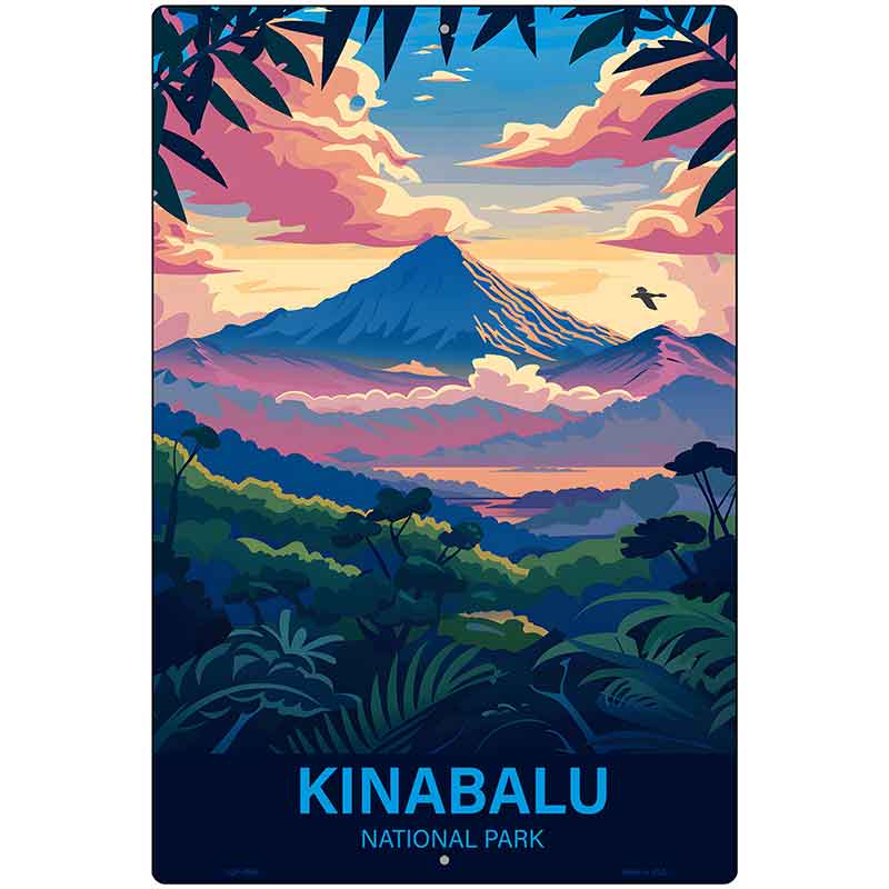 Kinabalu National Park Metal Novelty Parking Sign P-4559