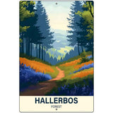 Hallerbos Forest Metal Novelty Parking Sign P-4565